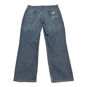 Carhartt 101483-968 Medium Wash Cotton Blend Jeans Men 36x32 (Fit 35x29.5) FLAWS